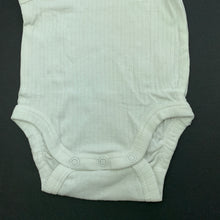 Load image into Gallery viewer, unisex Anko, white ribbed cotton bodysuit / romper, EUC, size 000,  