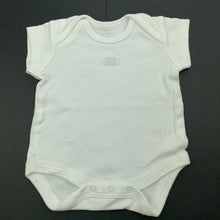 Load image into Gallery viewer, unisex Mamas &amp; Papas, white cotton bodysuit / romper, GUC, size 000,  