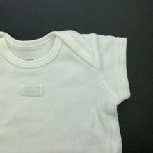 Load image into Gallery viewer, unisex Mamas &amp; Papas, white cotton bodysuit / romper, GUC, size 000,  