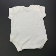Load image into Gallery viewer, unisex Mamas &amp; Papas, white cotton bodysuit / romper, GUC, size 000,  