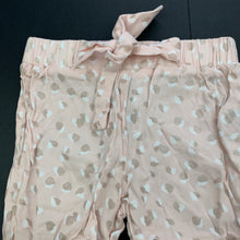 Load image into Gallery viewer, Girls Peter Morrissey, pink viscose pants / bottoms, elasticated, FUC, size 0,  