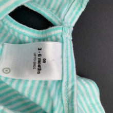 Load image into Gallery viewer, Girls Target, aqua stripe cotton t-shirt / top, FUC, size 00,  