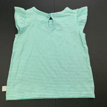 Load image into Gallery viewer, Girls Target, aqua stripe cotton t-shirt / top, FUC, size 00,  