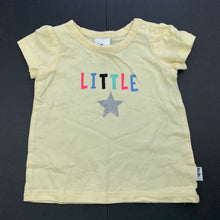 Load image into Gallery viewer, Girls Target, yellow cotton t-shirt / top, EUC, size 000,  