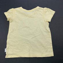 Load image into Gallery viewer, Girls Target, yellow cotton t-shirt / top, EUC, size 000,  