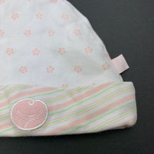 Load image into Gallery viewer, Girls BabyBuds, soft cotton beanie / hat, EUC, size 000-00,  