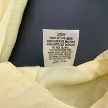 Load image into Gallery viewer, Girls Target, lined lemon cotton dress, top button missing, FUC, size 1, L: 39cm