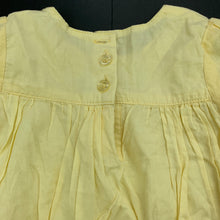 Load image into Gallery viewer, Girls Target, lined lemon cotton dress, top button missing, FUC, size 1, L: 39cm