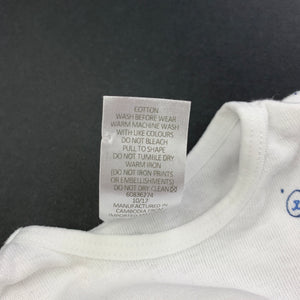unisex Target, white cotton singlet top, EUC, size 0000,  
