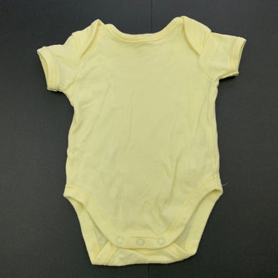 unisex Target, lemon soft cotton bodysuit / romper, EUC, size 0000,  