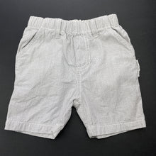 Load image into Gallery viewer, Boys purebaby, organic cotton shorts, elasticated, GUC, size 000,  