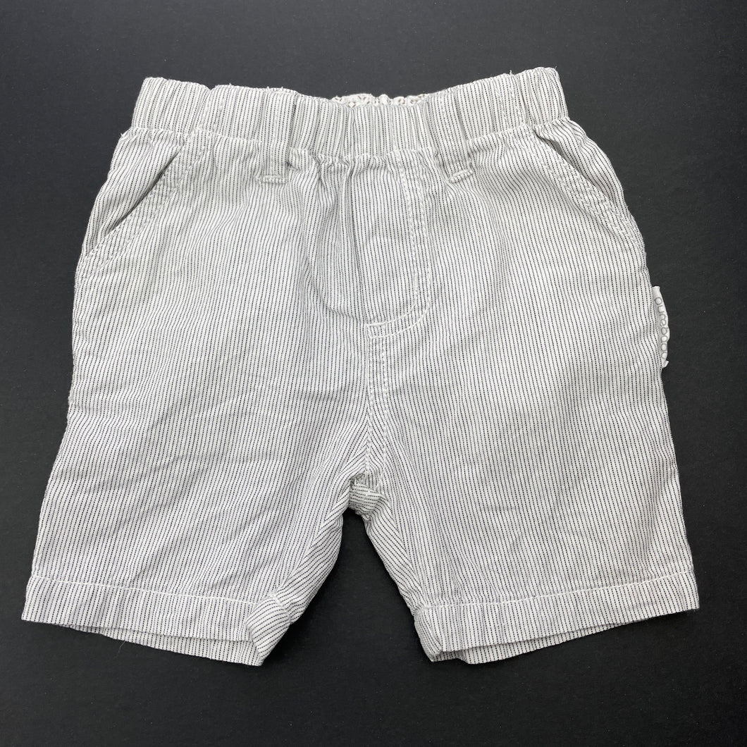 Boys purebaby, organic cotton shorts, elasticated, GUC, size 000,  