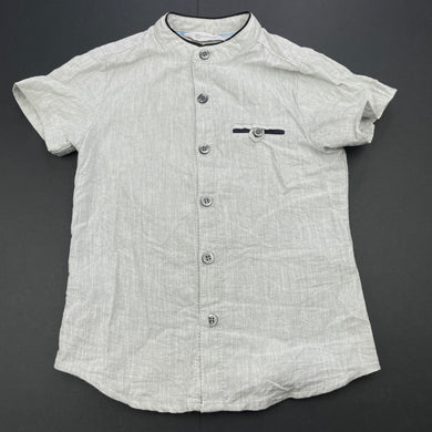 Boys B Collection, grey cotton short sleeve shirt, GUC, size 3,  