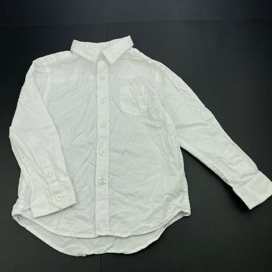 Boys Jacob & Co, white cotton long sleeve shirt, FUC, size 4,  