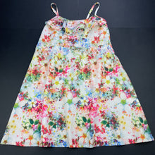 Load image into Gallery viewer, Girls Milkshake, lightweight colourful floral summer dress, EUC, size 6, L: 66cm