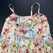 Load image into Gallery viewer, Girls Milkshake, lightweight colourful floral summer dress, EUC, size 6, L: 66cm