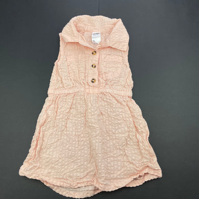 Girls Anko, lightweight crinkle cotton casual dress, GUC, size 1, L: 41cm