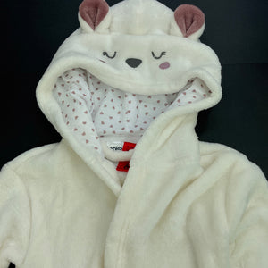 Girls Anko, soft fleece dressing gown / bath robe, EUC, size 1,  