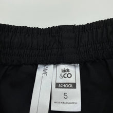Load image into Gallery viewer, Girls Kids &amp; Co, black school shorts / skort, elasticated, EUC, size 5,  