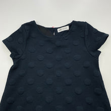 Load image into Gallery viewer, Girls H&amp;M, navy short sleeve casual dress, pilling, FUC, size 7-8, L: 70cm