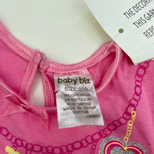 Load image into Gallery viewer, Girls Baby Biz, pink cotton t-shirt / top, NEW, size 000,  