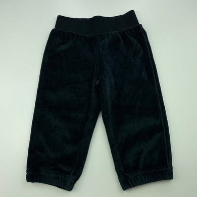 Girls Kids Stuff, black velour pants / bottoms, elasticated, GUC, size 0,  