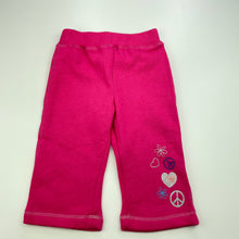 Load image into Gallery viewer, Girls B&amp;L, pink fleece lined casual pants, elasticated, EUC, size 0,  