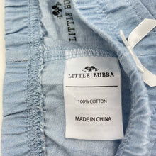 Load image into Gallery viewer, Girls Little Bubba, blue chambray cotton shorts, elasticated, EUC, size 00,  