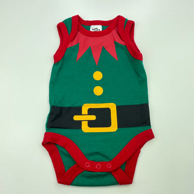 unisex Baby Berry, cotton Christmas singletsuit / romper, EUC, size 000,  