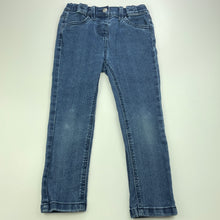 Load image into Gallery viewer, Girls Anko, blue stretch denim jeans, adjustable, Inside leg: 39cm, FUC, size 4,  