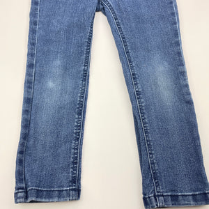 Girls Anko, blue stretch denim jeans, adjustable, Inside leg: 39cm, FUC, size 4,  