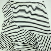 Load image into Gallery viewer, Girls Bardot Junior, black &amp; white stripe ruffle skirt, elasticated, L: 42cm, GUC, size 12,  