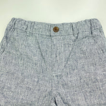 Load image into Gallery viewer, Boys Anko, blue cotton / linen shorts, adjustable, EUC, size 7,  
