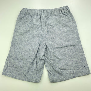 Boys Anko, blue cotton / linen shorts, adjustable, EUC, size 7,  
