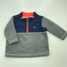 Load image into Gallery viewer, Boys Carters, grey fleece sweater / jumper, EUC, size 00,  