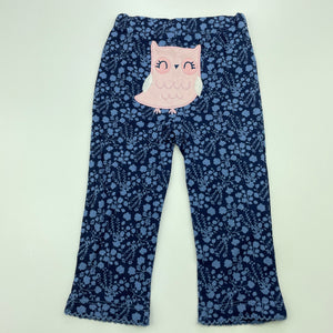 Girls Baby Gear, floral cotton leggings / bottoms, owl, EUC, size 000,  