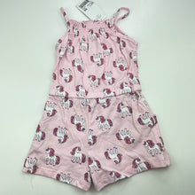 Load image into Gallery viewer, Girls KID, pink cotton playsuit, unicorns, NEW, size 2,  