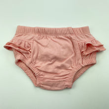 Load image into Gallery viewer, Girls Tiny Little Wonders, pink ruffle bloomers / nappy cover, EUC, size 000,  