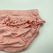 Load image into Gallery viewer, Girls Tiny Little Wonders, pink ruffle bloomers / nappy cover, EUC, size 000,  