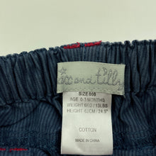 Load image into Gallery viewer, Boys Max &amp; Tilly, lightweight cotton shorts, elasticated, GUC, size 000,  