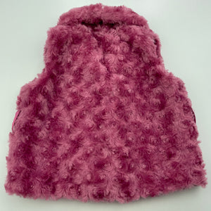 Girls Disney, Minnie Mouse faux fur vest / jacket, GUC, size 00,  