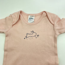 Load image into Gallery viewer, Girls Anko, organic cotton bodysuit / romper, rabbit, GUC, size 000,  