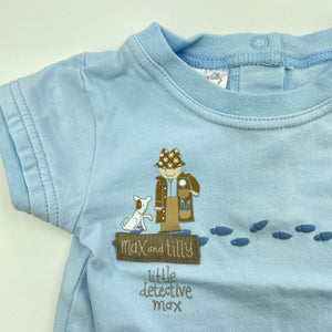 Boys Max & Tilly, blue stretchy t-shirt / top, GUC, size 000,  