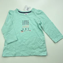 Load image into Gallery viewer, Girls Target, aqua cotton long sleeve t-shirt / top, NEW, size 00,  