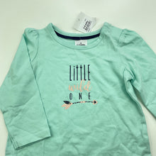 Load image into Gallery viewer, Girls Target, aqua cotton long sleeve t-shirt / top, NEW, size 00,  
