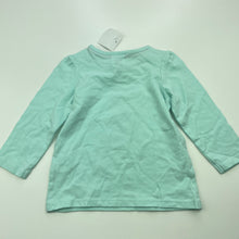 Load image into Gallery viewer, Girls Target, aqua cotton long sleeve t-shirt / top, NEW, size 00,  