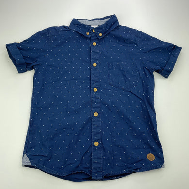 Boys Target, navy cotton short sleeve shirt, FUC, size 7,  