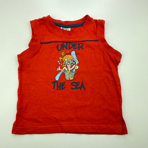 Boys Kids Stuff, cotton singlet / tank top, GUC, size 1,  