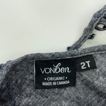 Load image into Gallery viewer, Girls Vonbon, hemp / organic cotton summer dress, GUC, size 2, L: 53cm