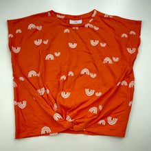 Load image into Gallery viewer, Girls Mango, orange cotton twist front top, EUC, size 12,  